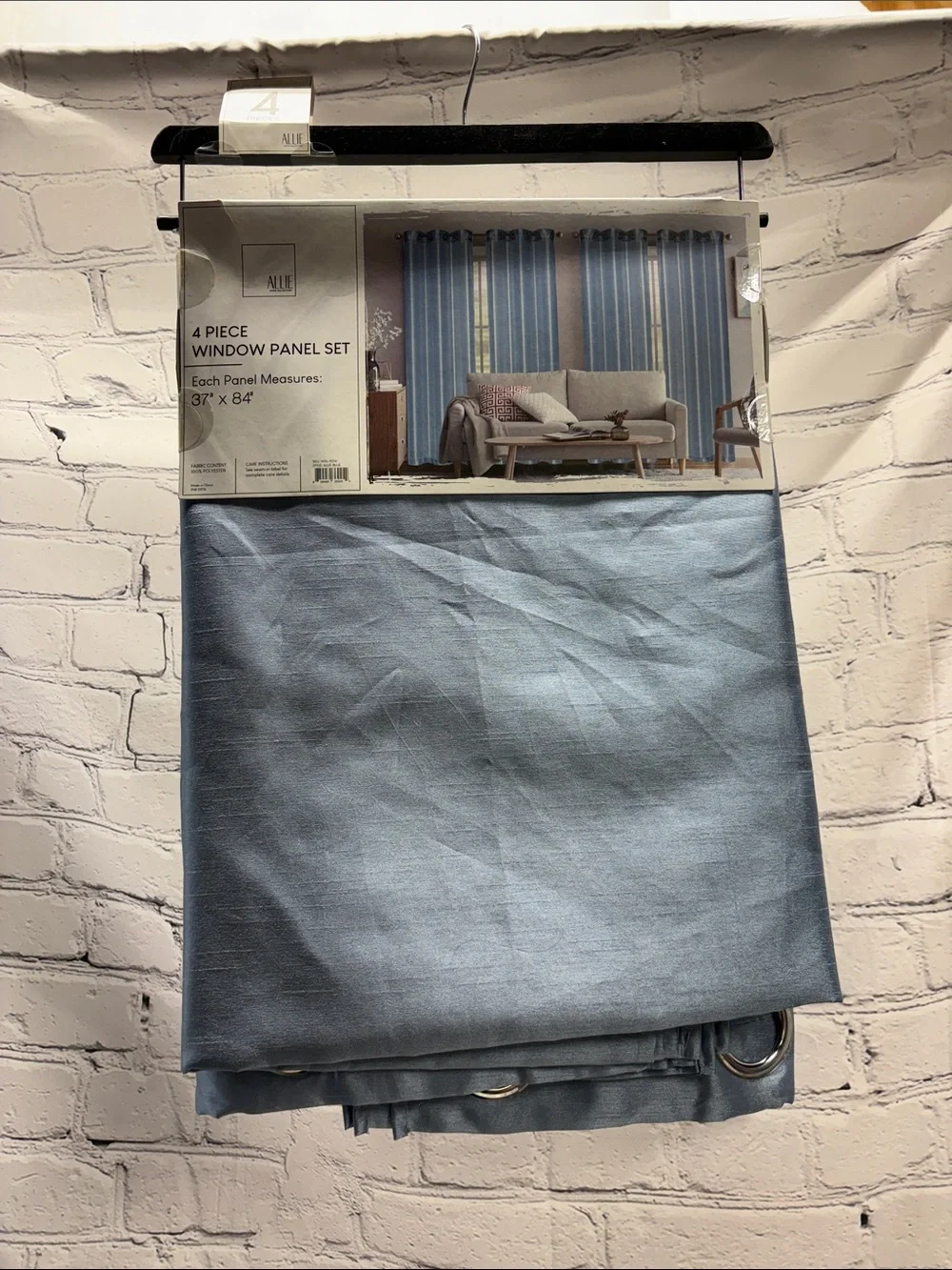 ALIFE Light Blue 4-Piece Window Panel Set - Grommet Top